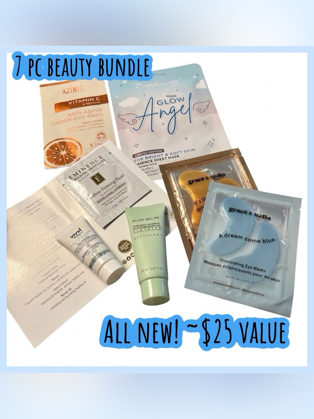 NEW 7pc travel Skincare bundle • face • all new items $25 value